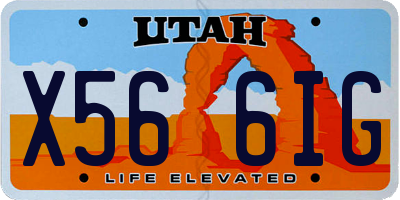 UT license plate X566IG