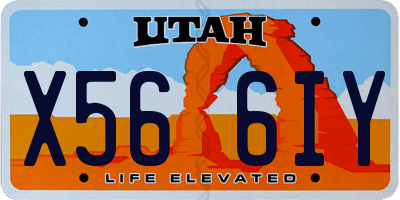 UT license plate X566IY
