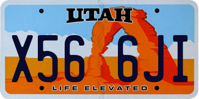 UT license plate X566JI
