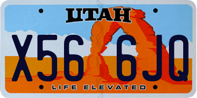 UT license plate X566JQ