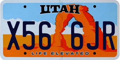 UT license plate X566JR