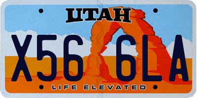 UT license plate X566LA