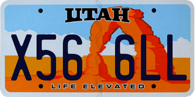 UT license plate X566LL