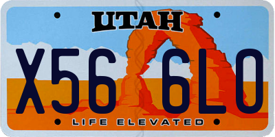 UT license plate X566LO