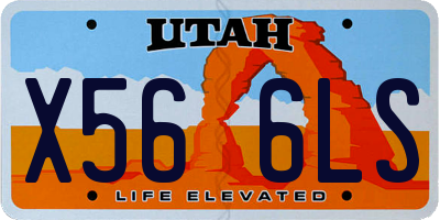 UT license plate X566LS