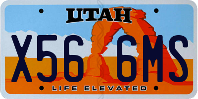 UT license plate X566MS