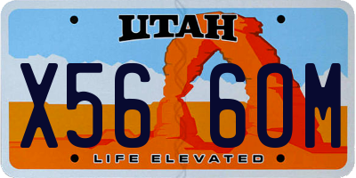 UT license plate X566OM