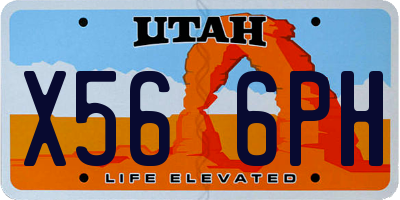 UT license plate X566PH
