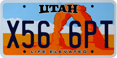 UT license plate X566PT