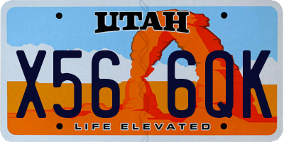 UT license plate X566QK