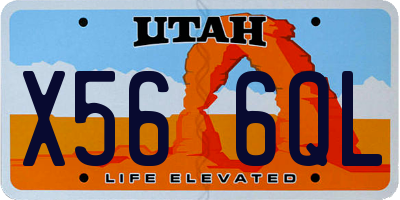 UT license plate X566QL