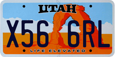UT license plate X566RL