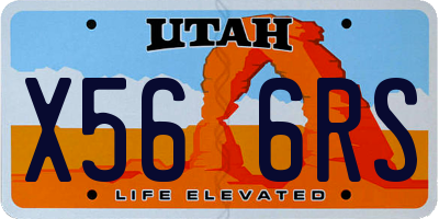 UT license plate X566RS