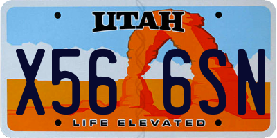 UT license plate X566SN