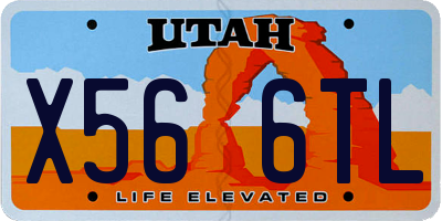 UT license plate X566TL