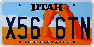 UT license plate X566TN