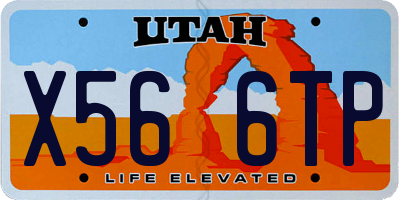 UT license plate X566TP