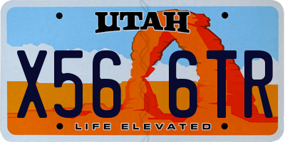 UT license plate X566TR