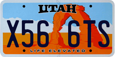 UT license plate X566TS