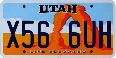 UT license plate X566UH