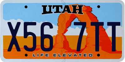 UT license plate X567TT