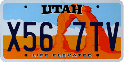 UT license plate X567TV