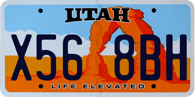 UT license plate X568BH