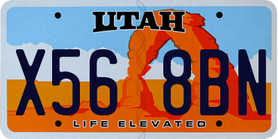 UT license plate X568BN