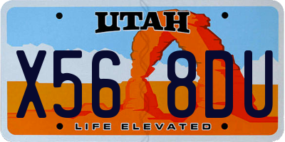 UT license plate X568DU