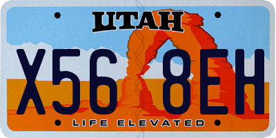 UT license plate X568EH
