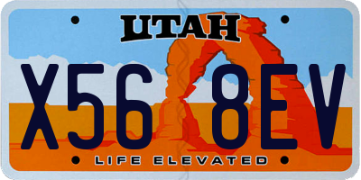 UT license plate X568EV