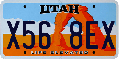 UT license plate X568EX