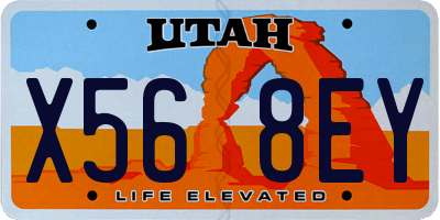 UT license plate X568EY