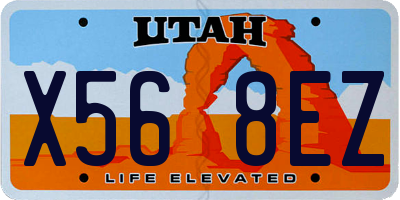 UT license plate X568EZ