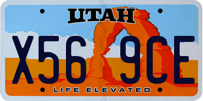 UT license plate X569CE