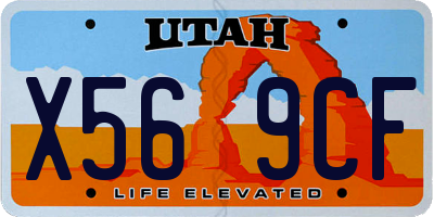 UT license plate X569CF