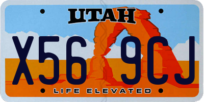 UT license plate X569CJ