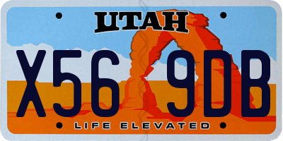 UT license plate X569DB
