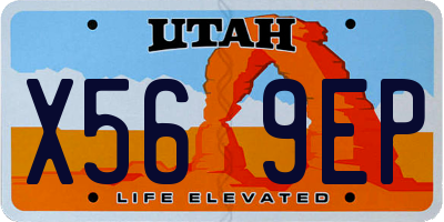 UT license plate X569EP