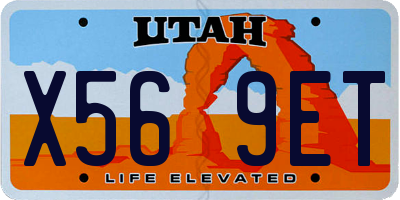 UT license plate X569ET