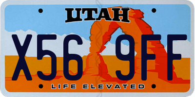 UT license plate X569FF