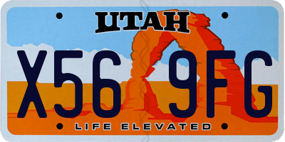 UT license plate X569FG