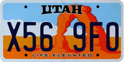 UT license plate X569FO