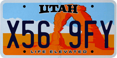 UT license plate X569FY
