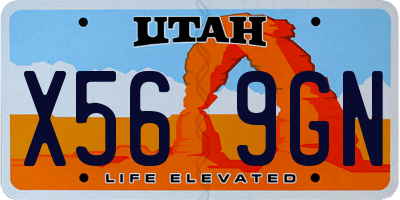 UT license plate X569GN