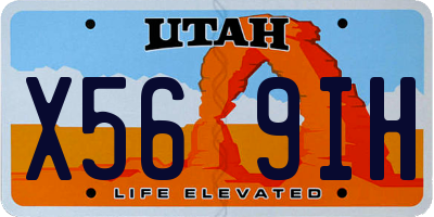 UT license plate X569IH