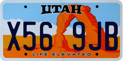 UT license plate X569JB