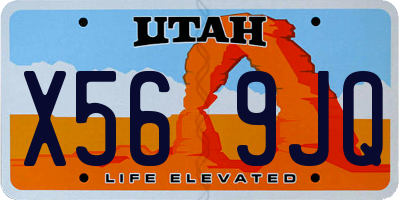 UT license plate X569JQ