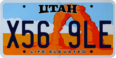 UT license plate X569LE