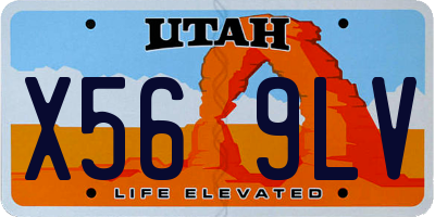 UT license plate X569LV